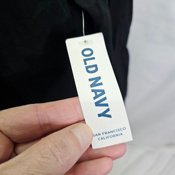 Old Navy Black Split Neck Long Sleeve Blouse Size Small - Picture 8 of 11